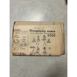Vintage 1965 Simplicity Primer Pattern #6204 Girls Ballet Costume Size 8 HTF